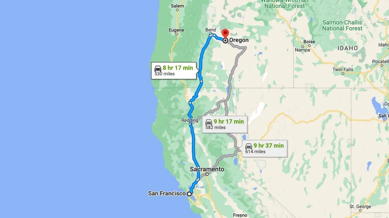 San Francisco To Oregon Road Trip