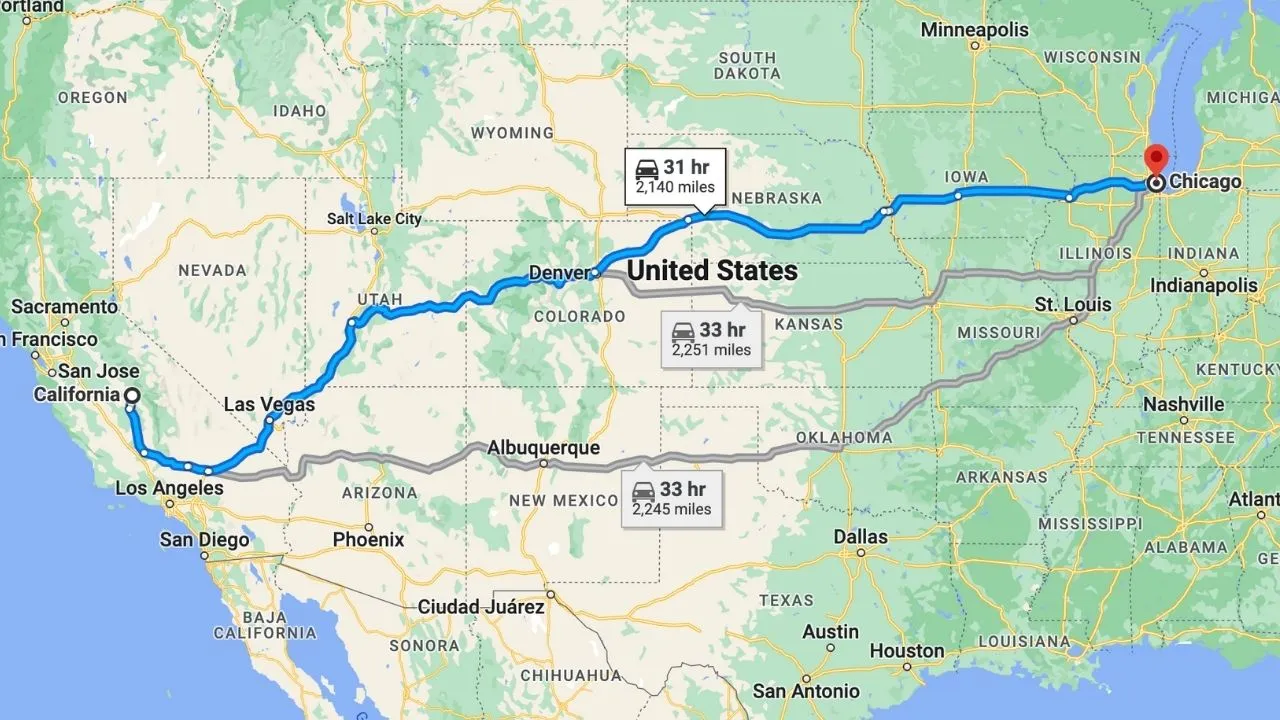 Road Trip From California To Chicago