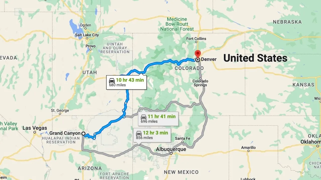 Road Trip From Grand Canyon To Denver