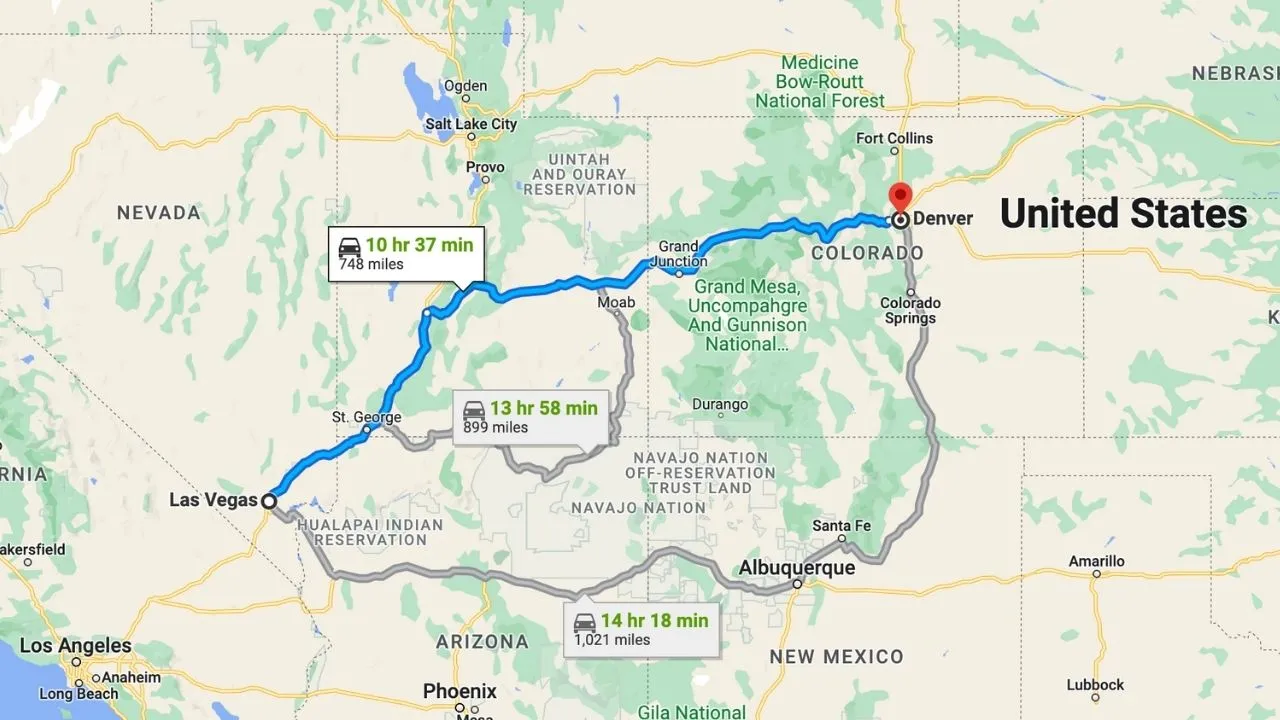 Road Trip From Las Vegas To Denver