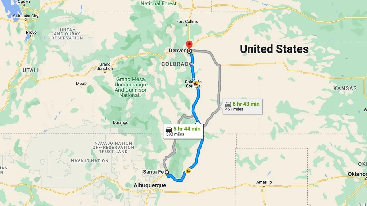 Road Trip From Santa Fe To Denver