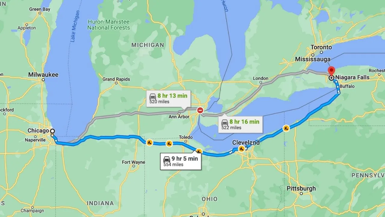 Road Trip From Chicago To Niagara Falls