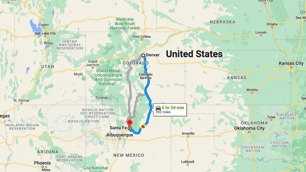 Road Trip From Denver To Santa Fe