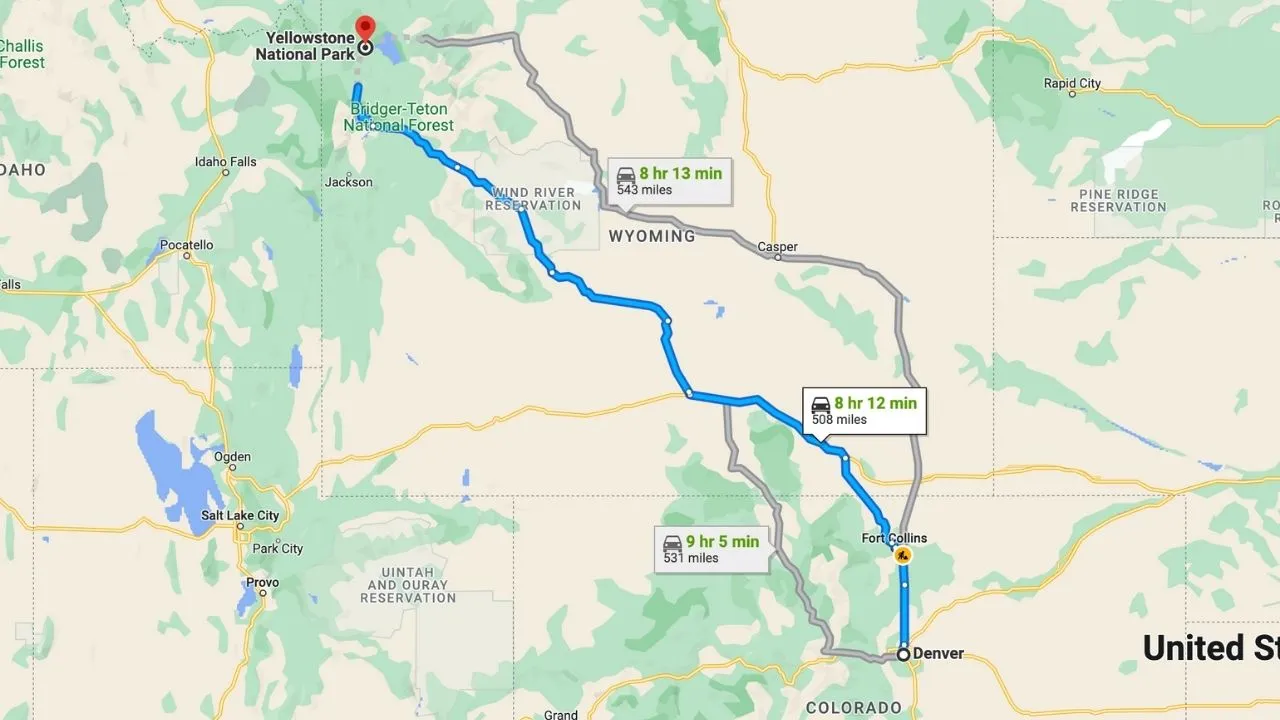 Road Trip From Denver To Yellowstone National Park
