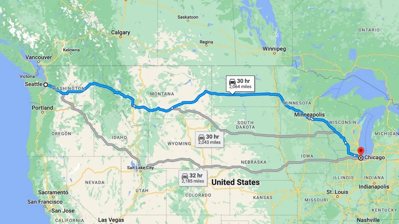 chicago to seattle road trip itinerary