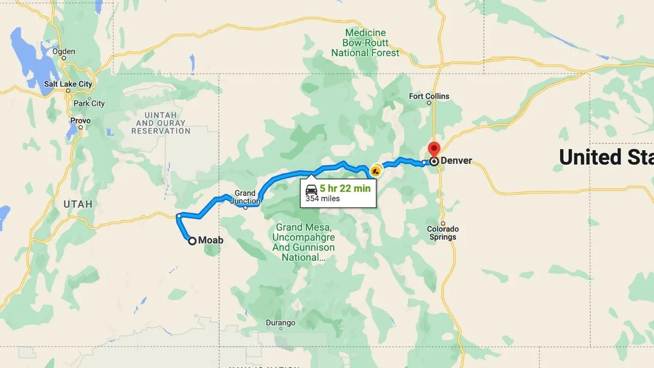 Road Trip From Moab To Denver
