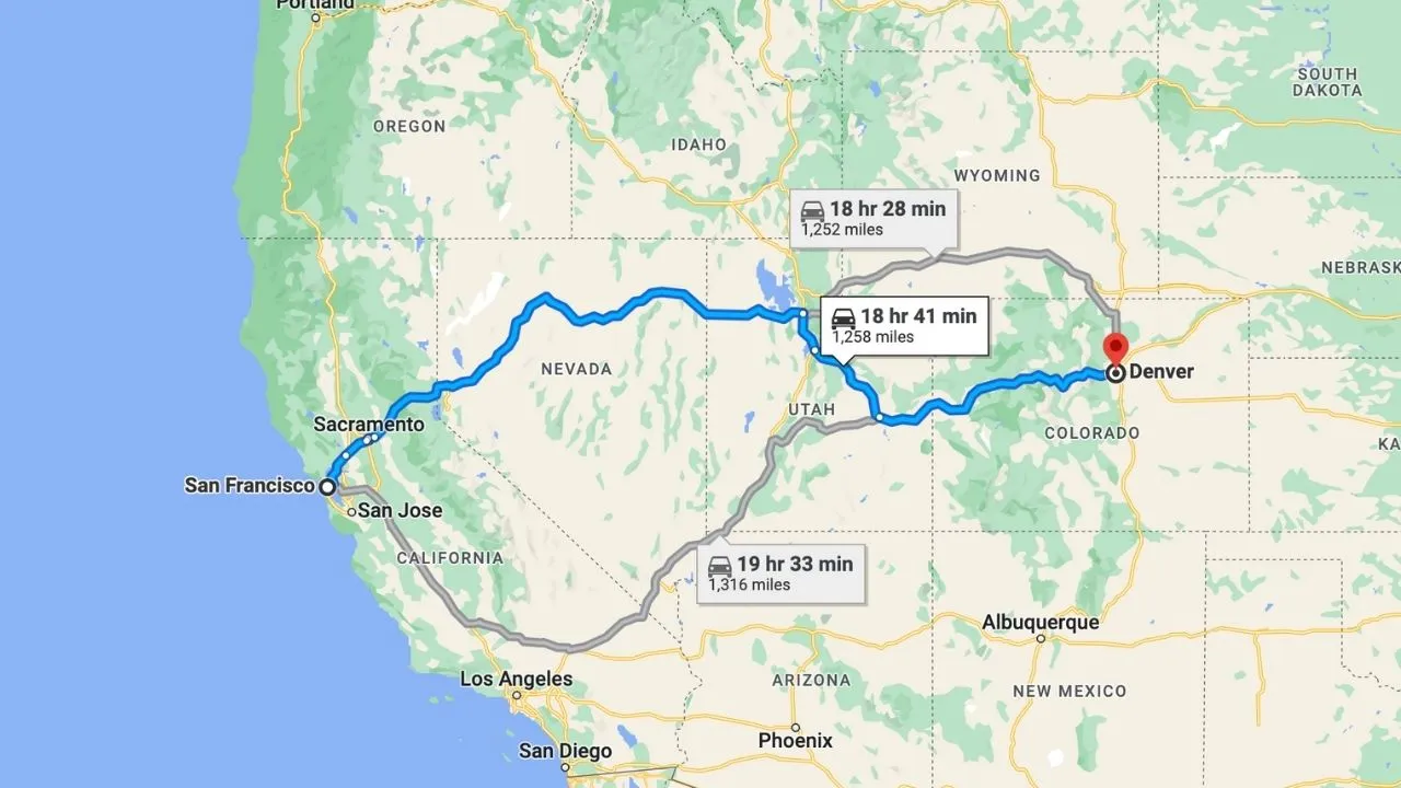 Road Trip From San Francisco To Denver
