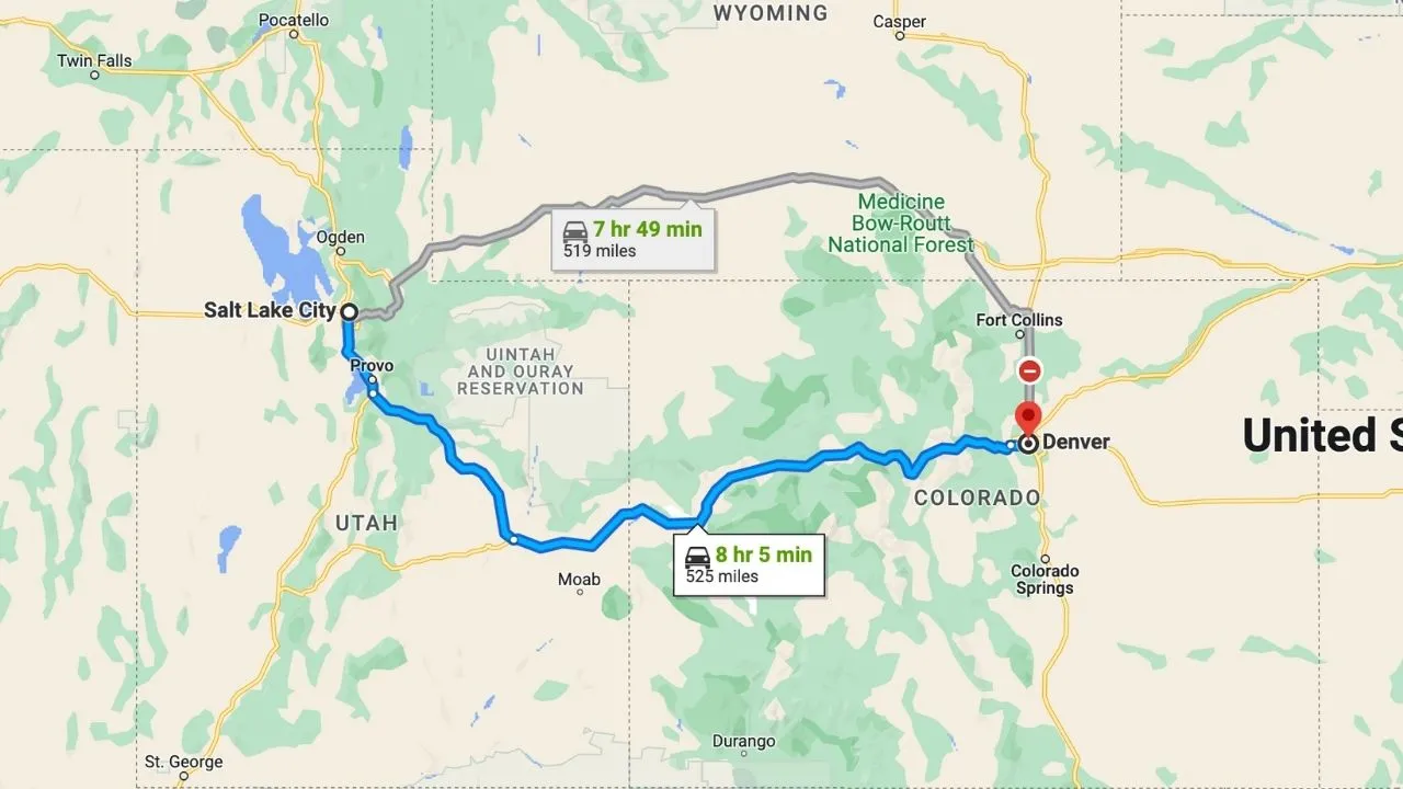 Road Trip From Salt Lake City To Denver