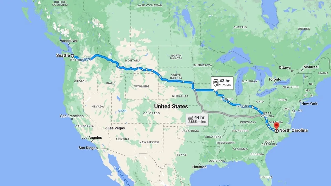 Road Trip From Seattle To North Carolina