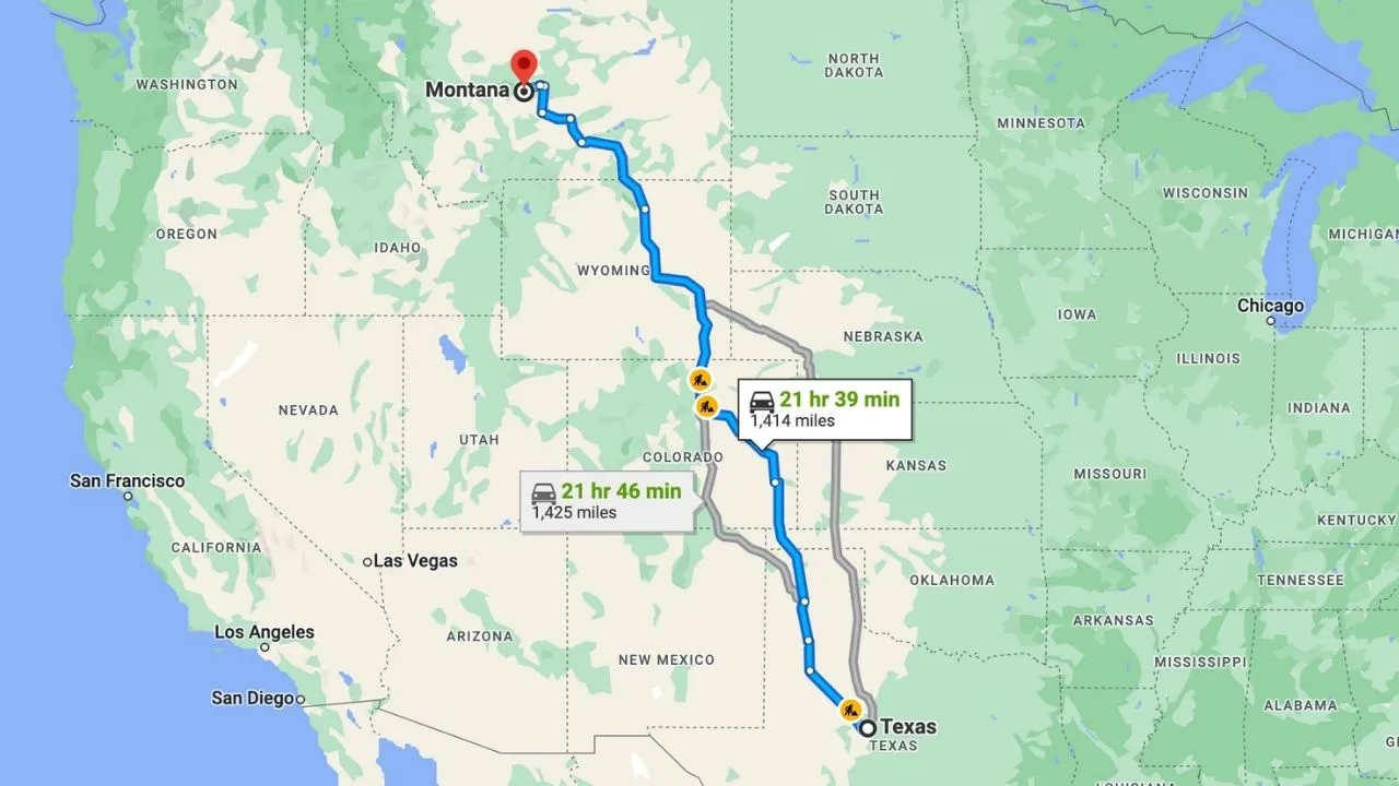 Road Trip From Texas To Montana