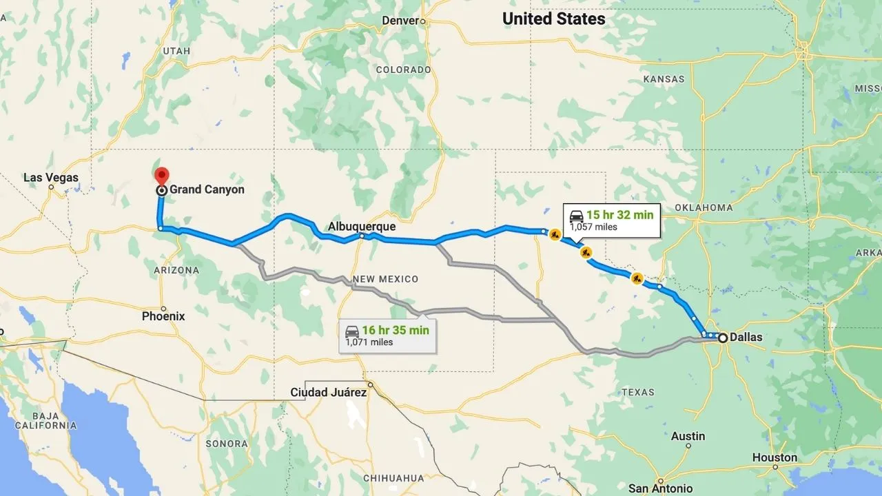 Dallas To Grand Canyon Road Trip