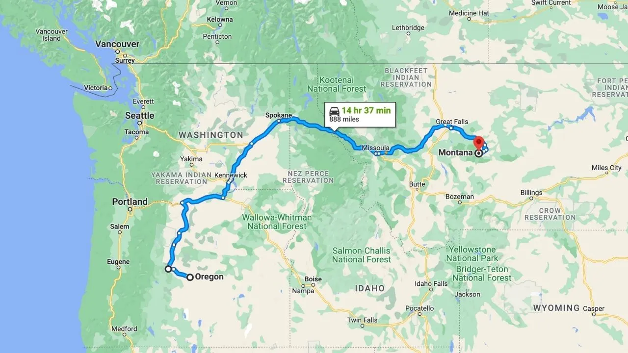 Oregon To Montana Road Trip
