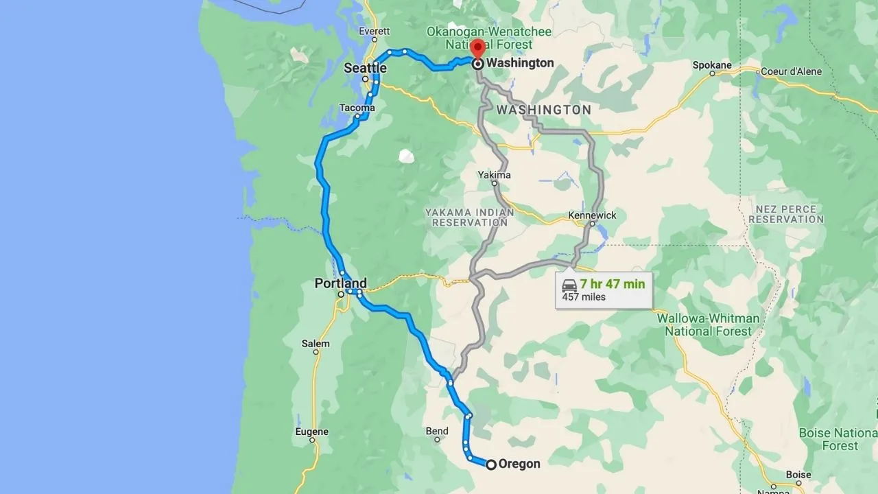 Oregon To Washington Road Trip