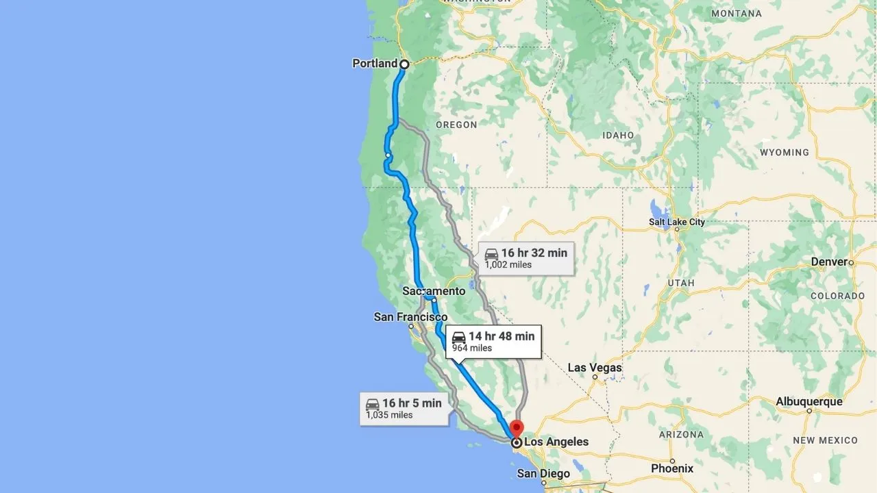 Portland To Los Angeles Road Trip