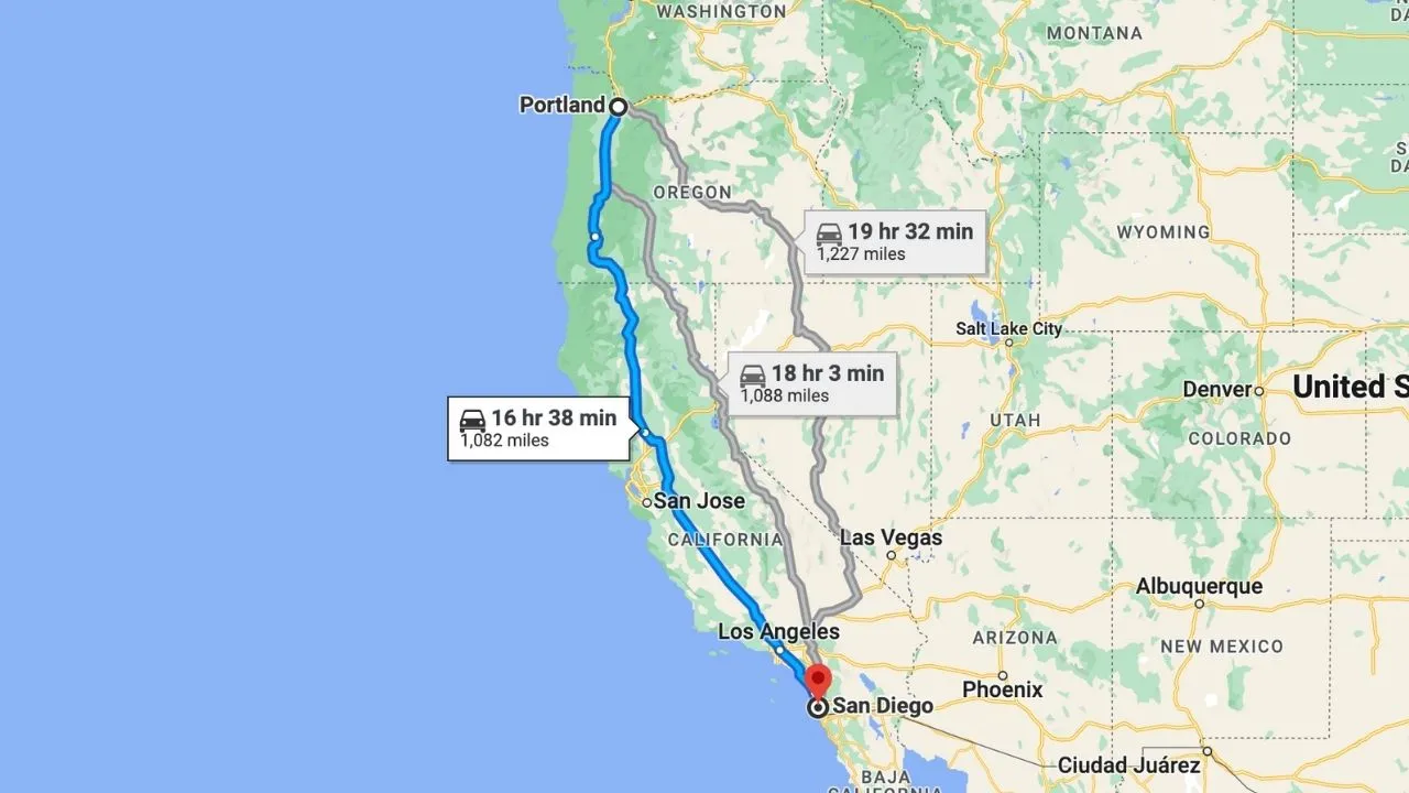 Portland To San Diego Road Trip