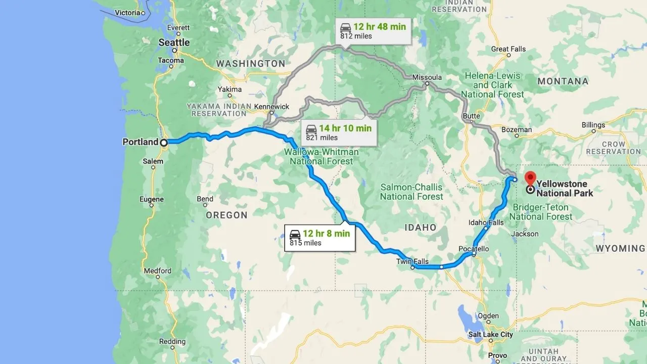 Portland To Yellowstone Road Trip
