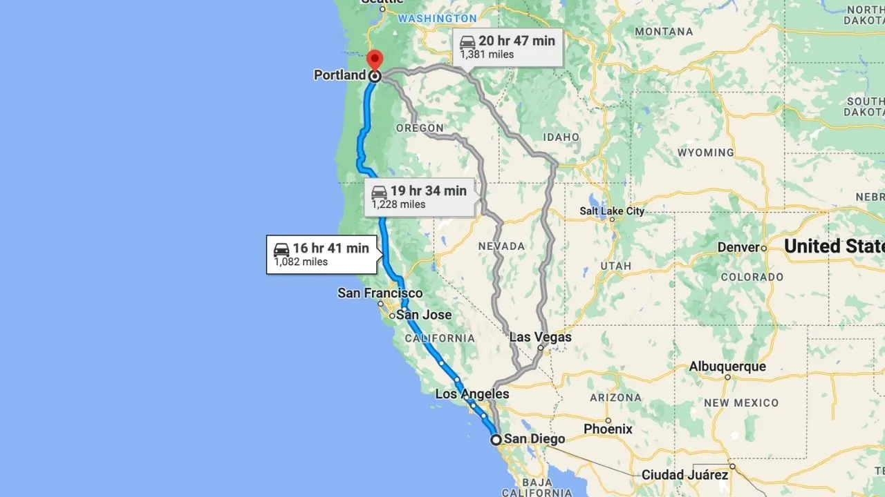 San Diego To Portland Road Trip