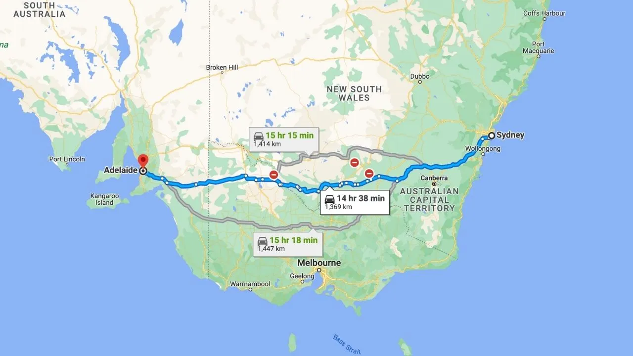 Sydney To Adelaide Road Trip