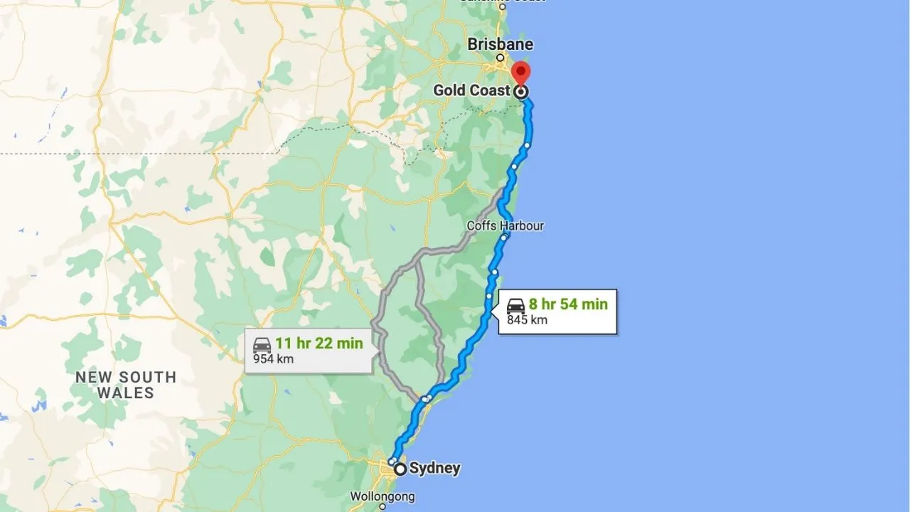 Sydney To Gold Coast Road Trip