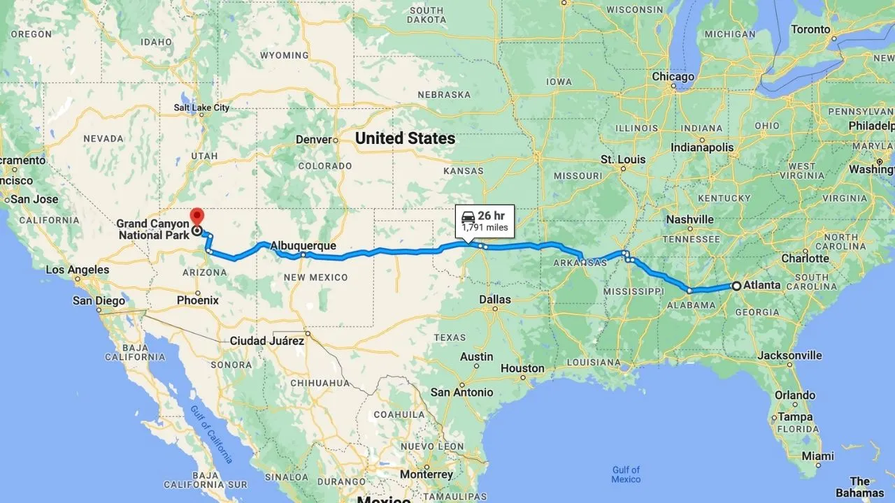 Atlanta To Grand Canyon Road Trip