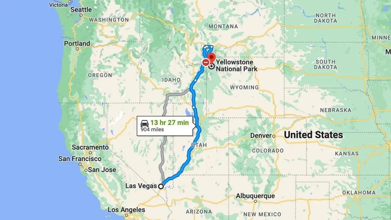 Las Vegas To Yellowstone Road Trip
