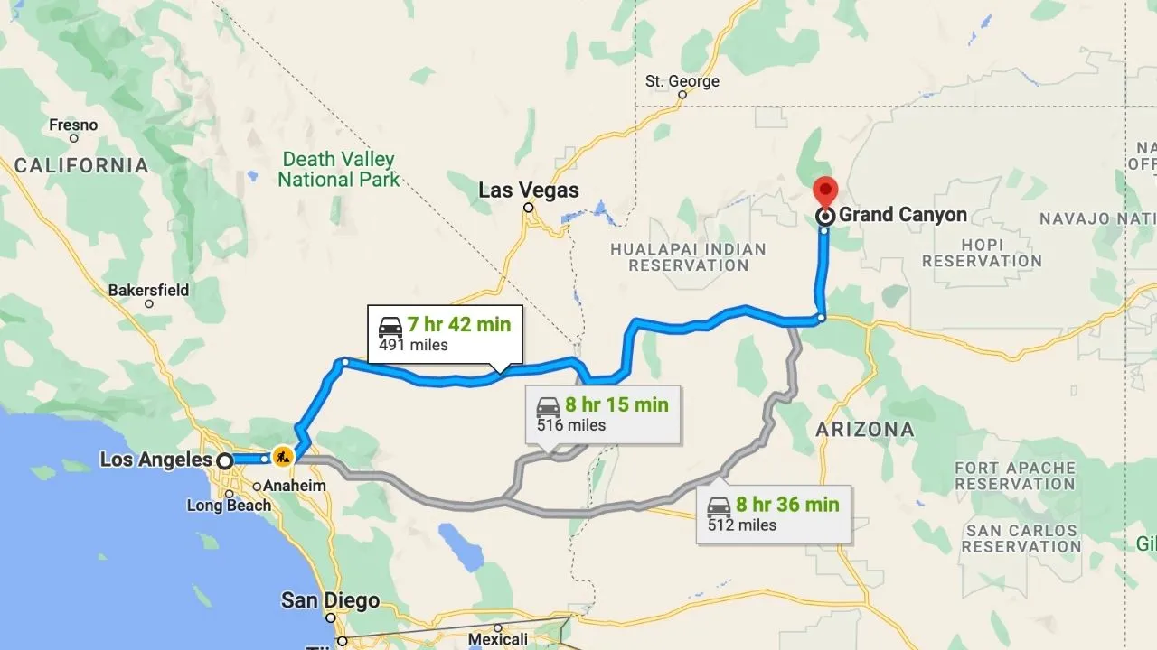 Los Angeles To Grand Canyon Road Trip