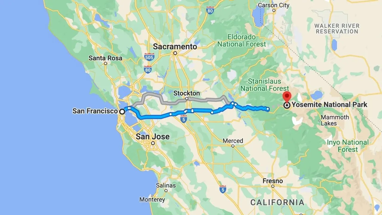 San Francisco To Yosemite Road Trip