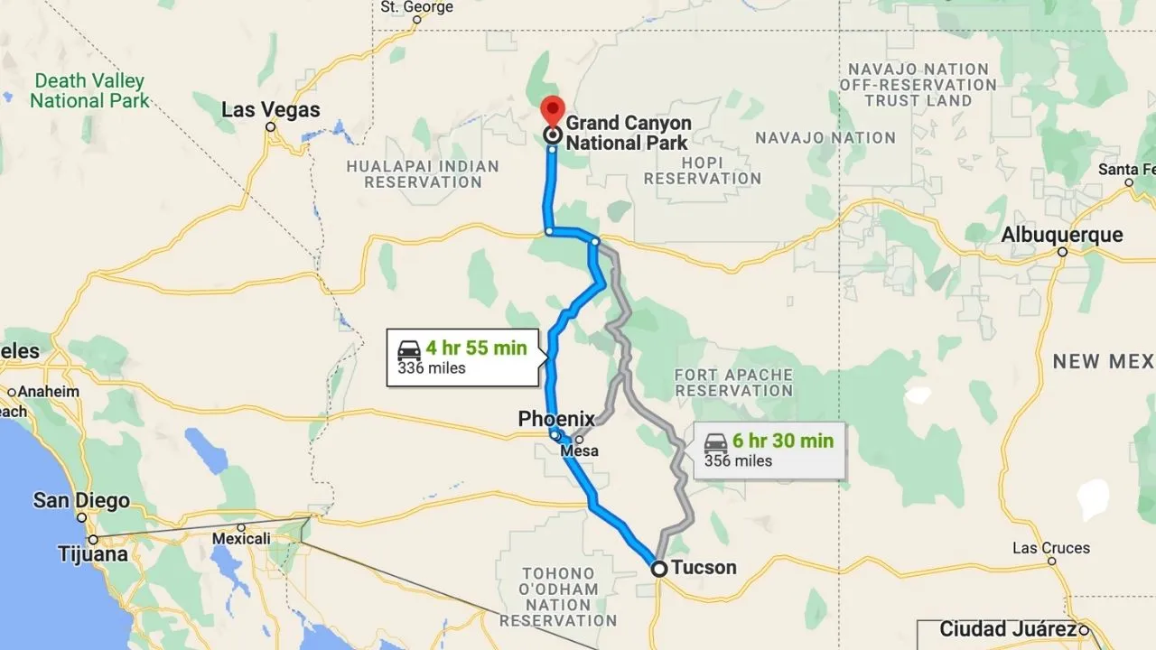 Tucson To Grand Canyon Road Trip