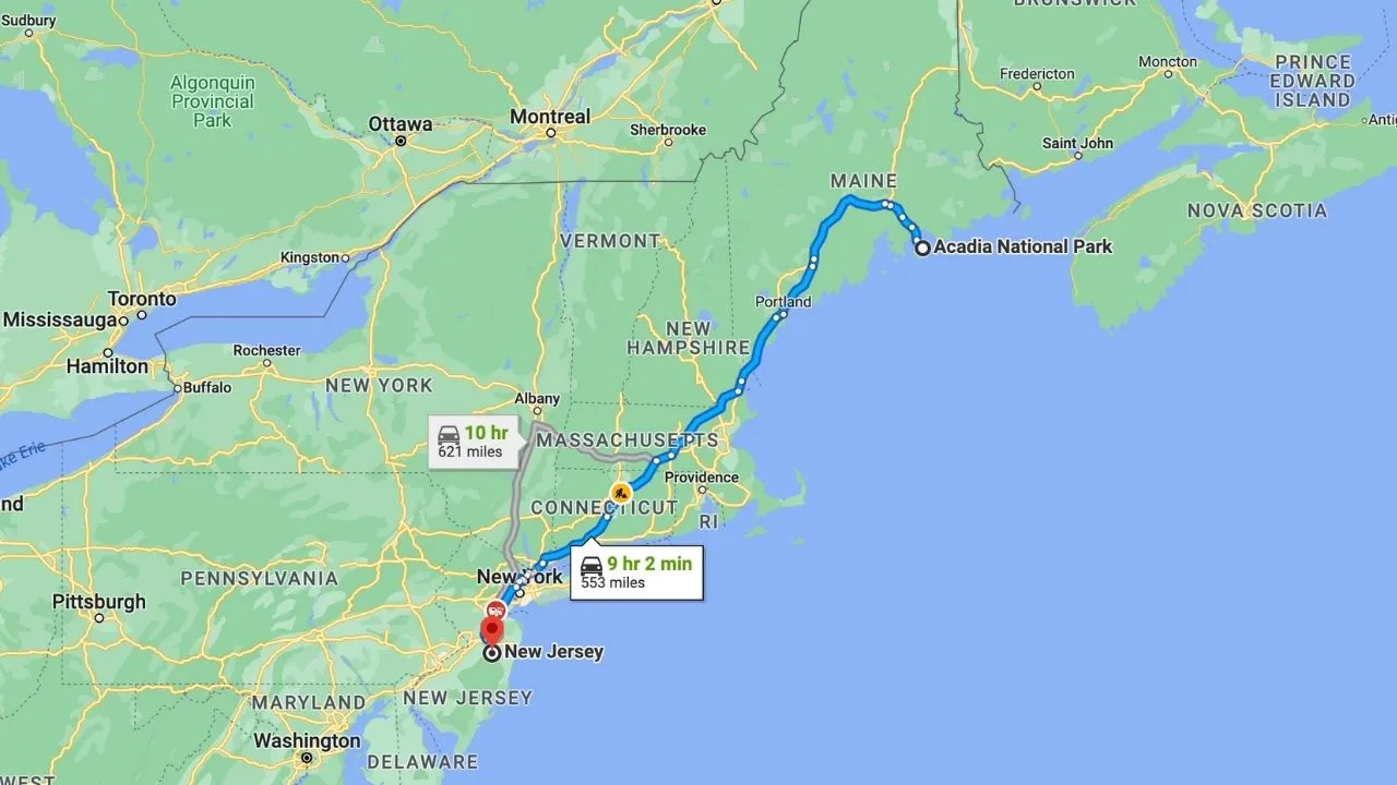 Acadia National Park To New Jersey Road Trip