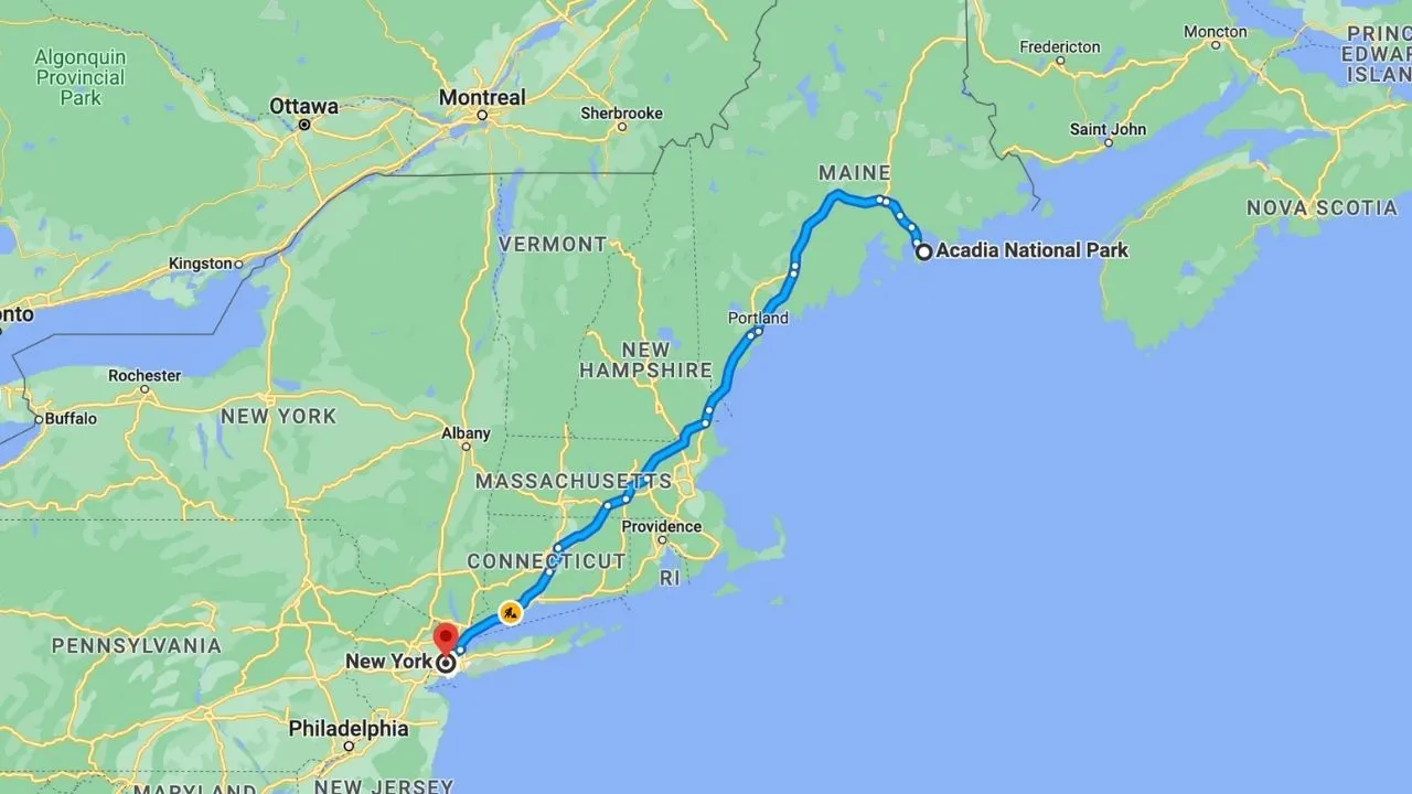 Acadia National Park To New York Road Trip