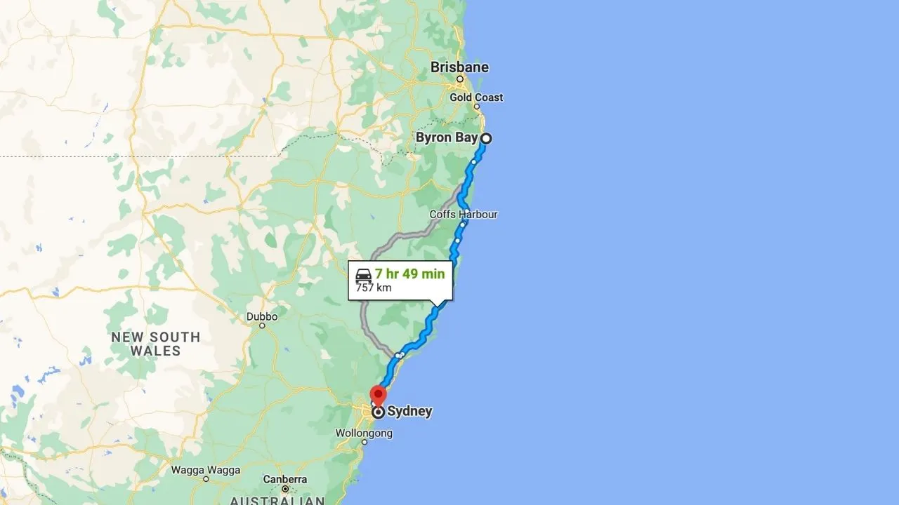 Byron Bay To Sydney Road Trip