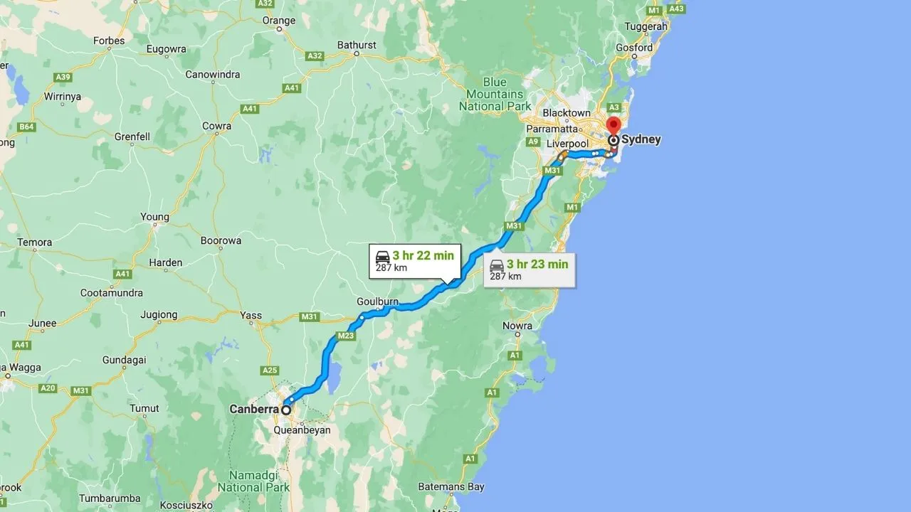 Canberra To Sydney Road Trip