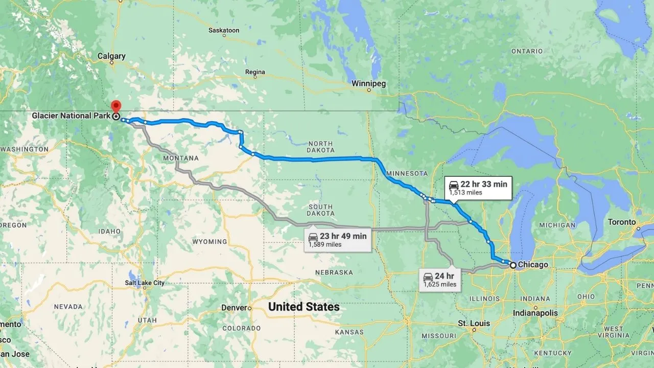 Chicago To Glacier National Park Road Trip