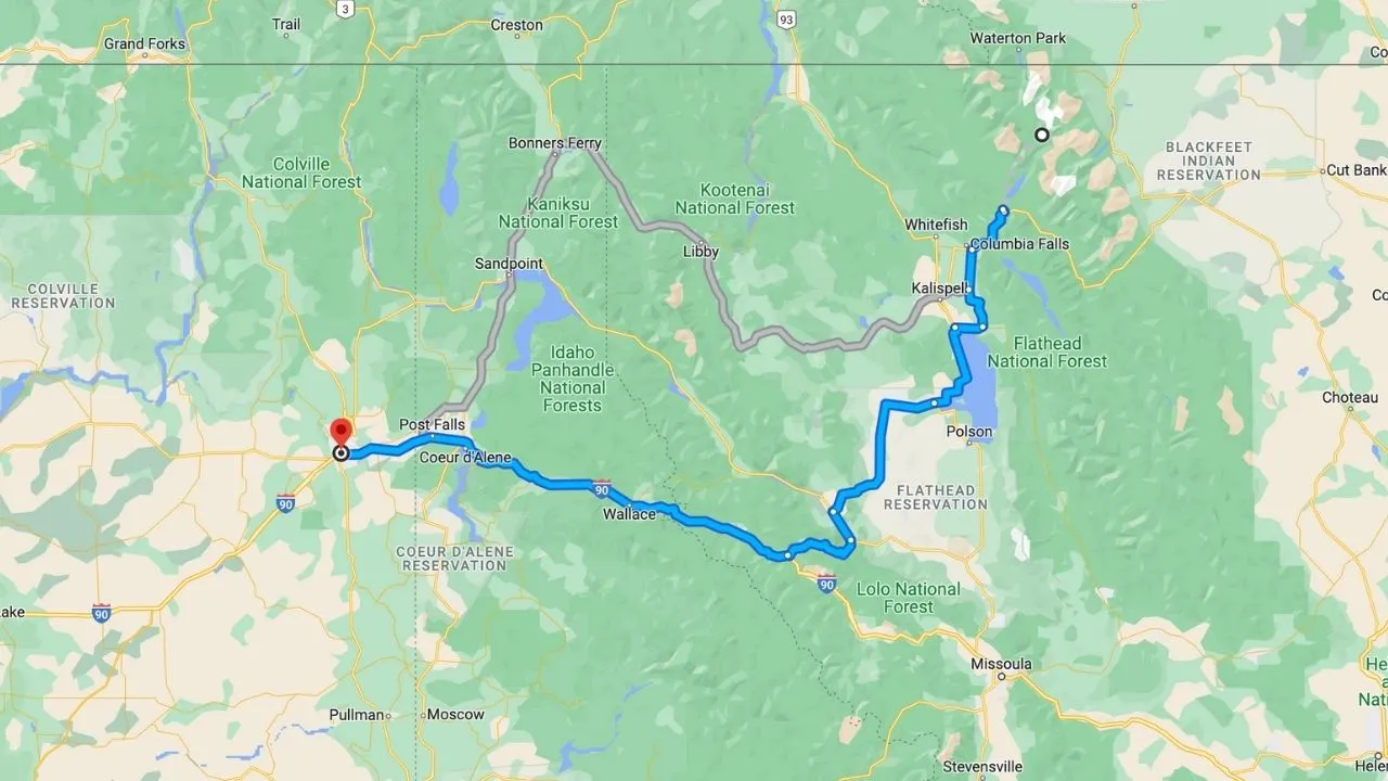 Glacier National Park To Spokane Road Trip