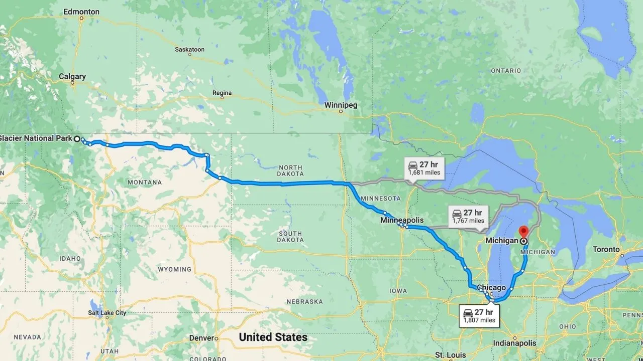 Michigan To Glacier National Park Road Trip