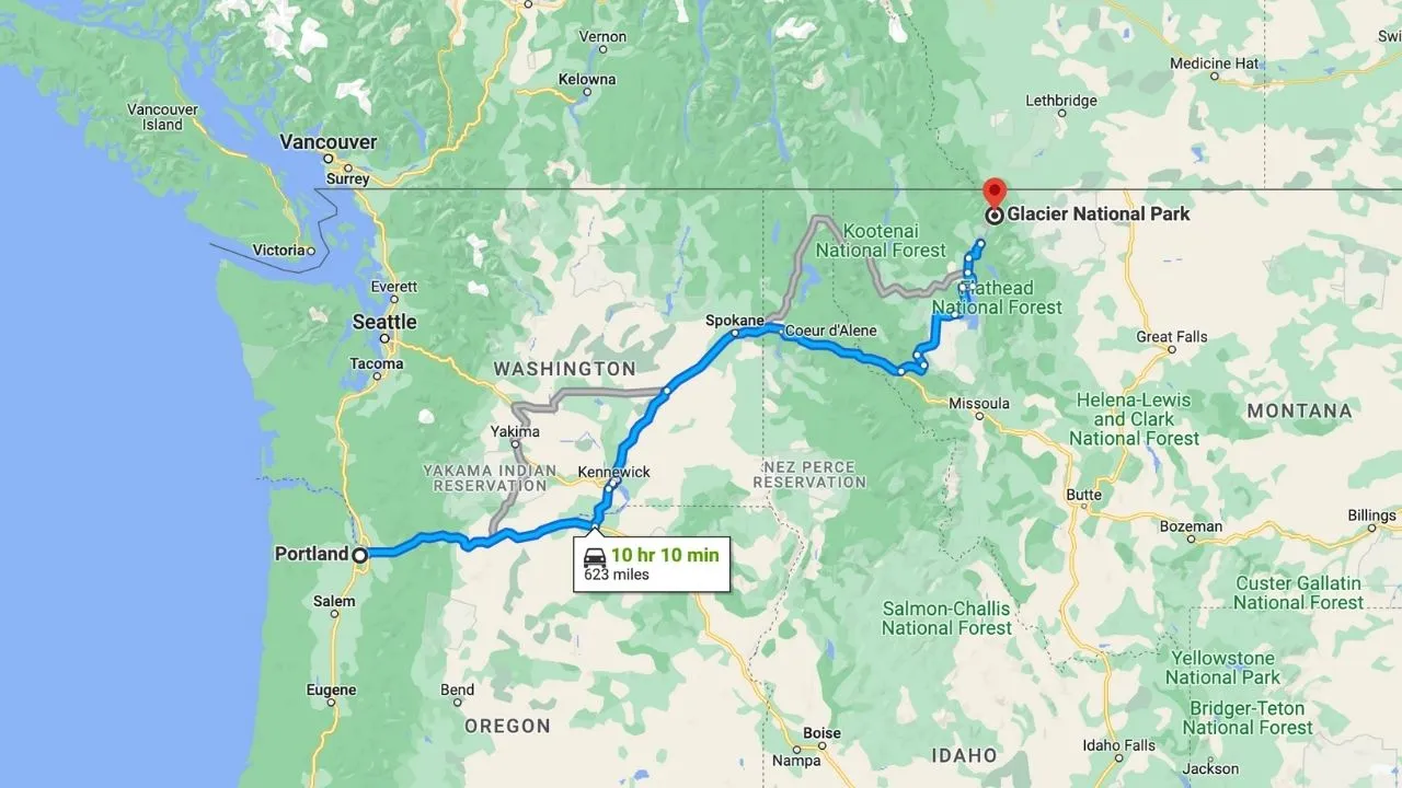 Portland To Glacier National Park Road Trip