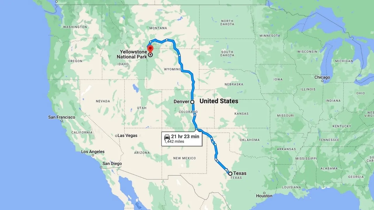 Texas To Yellowstone National Park Road Trip