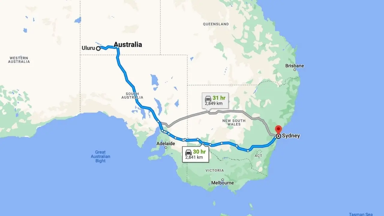 Uluru To Sydney Road Trip