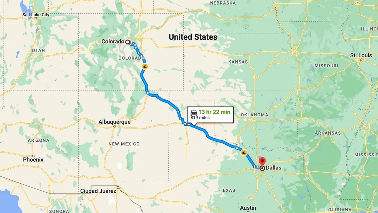 Colorado To Dallas Road Trip