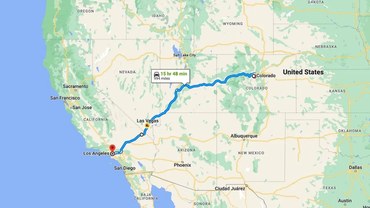 Colorado To Los Angeles Road Trip