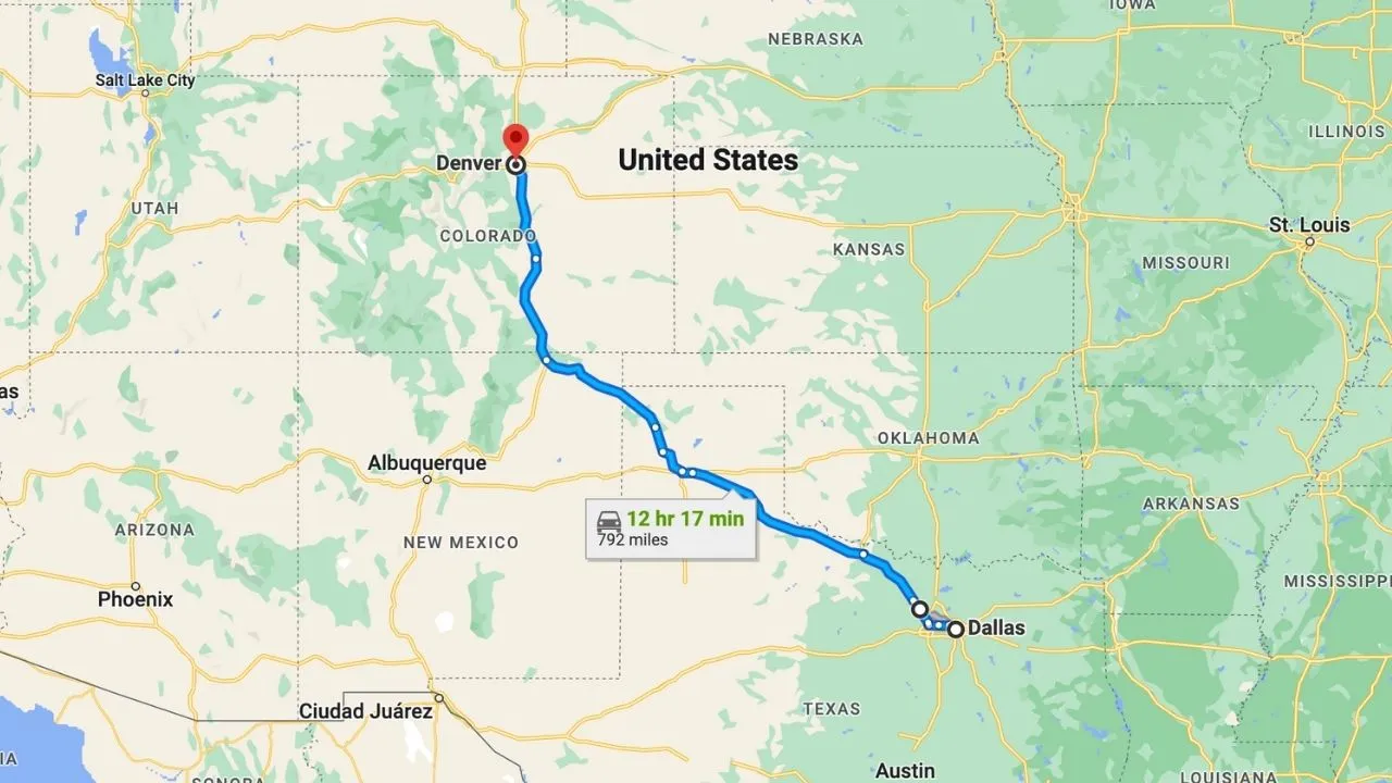 Dallas To Denver Road Trip