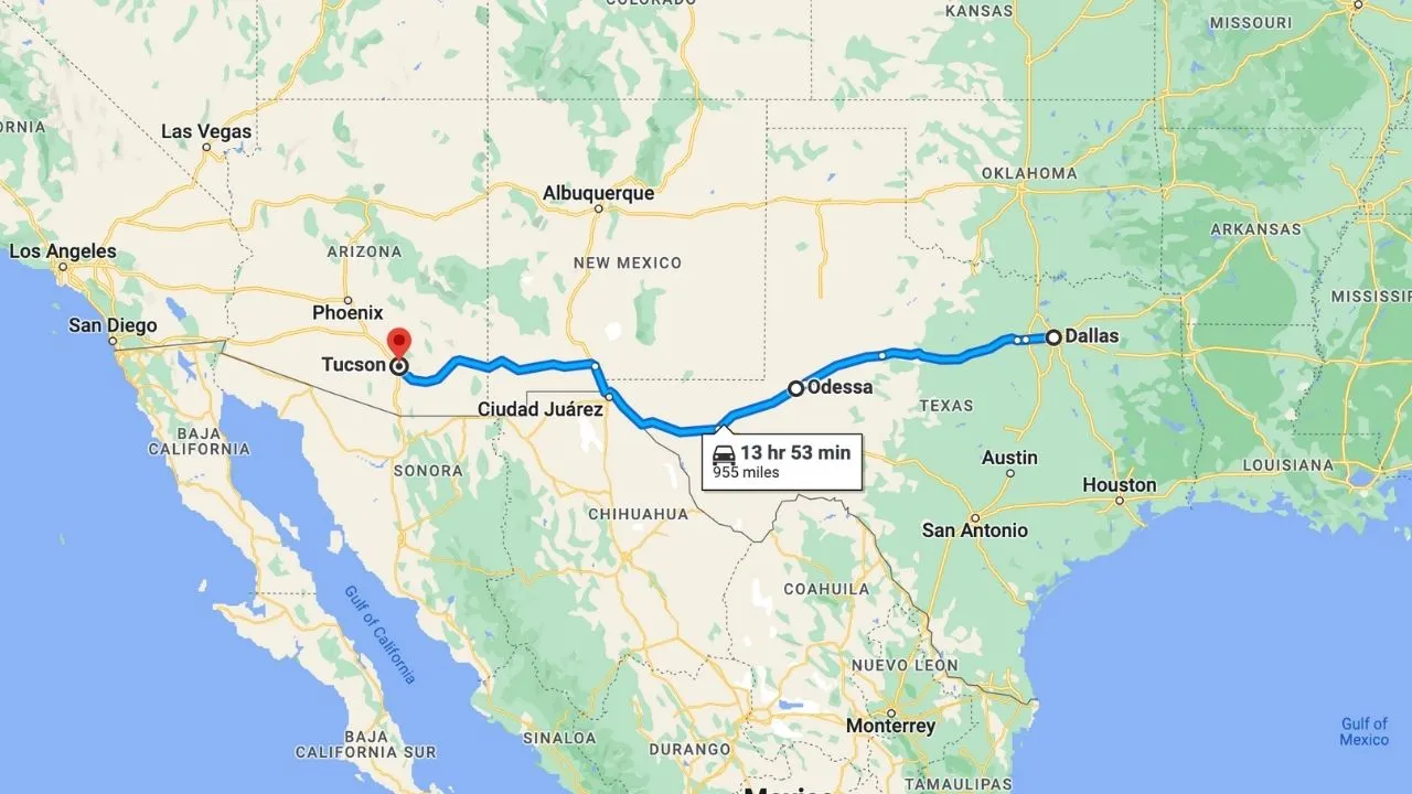 Dallas To Tucson Road Trip