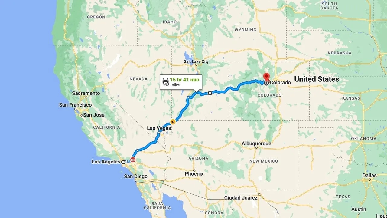 Los Angeles To Colorado Road Trip