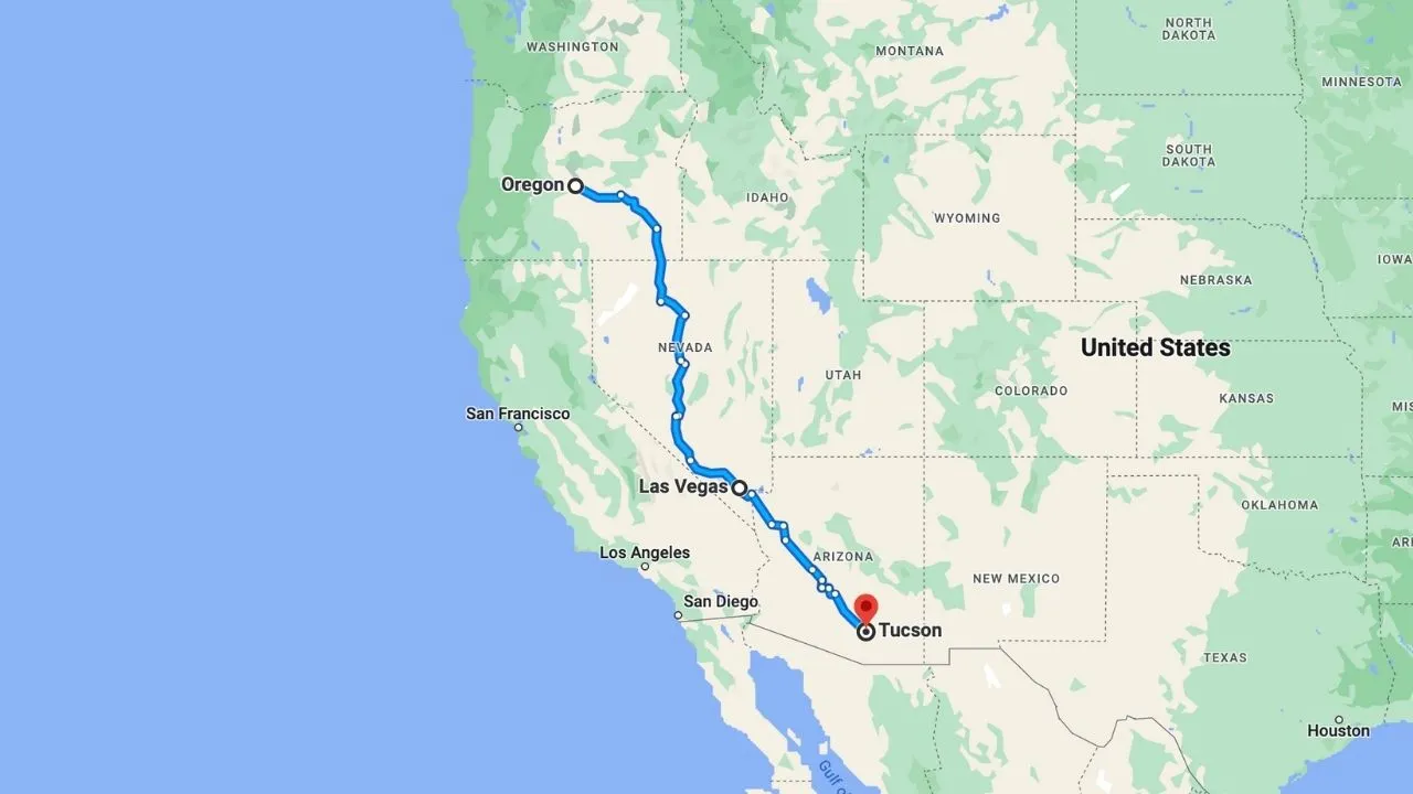 Oregon To Tucson Road Trip