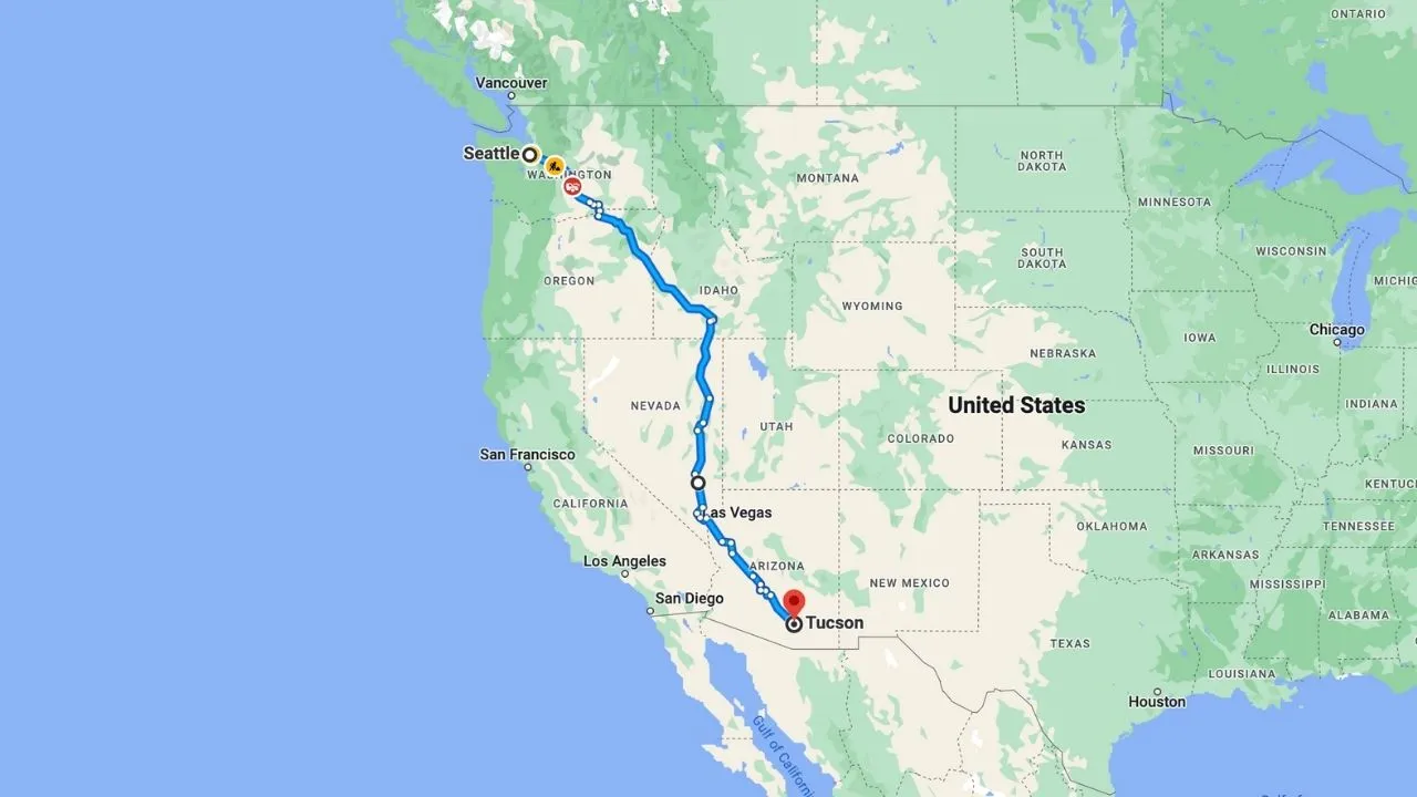 Seattle To Tucson Road Trip
