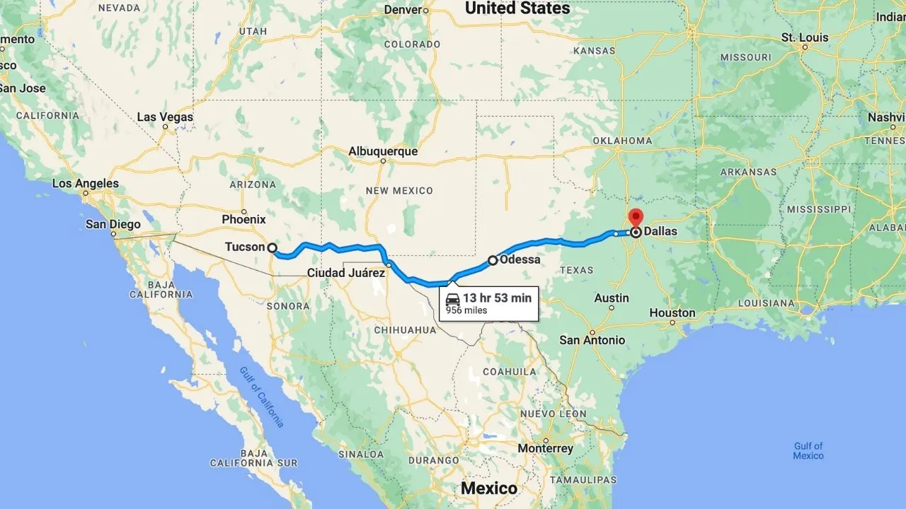 Tucson To Dallas Road Trip