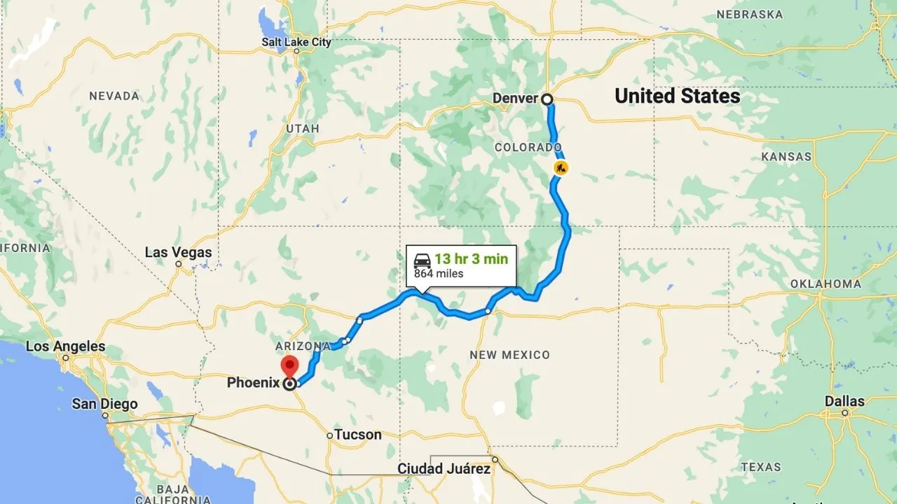 Denver To Phoenix Road Trip