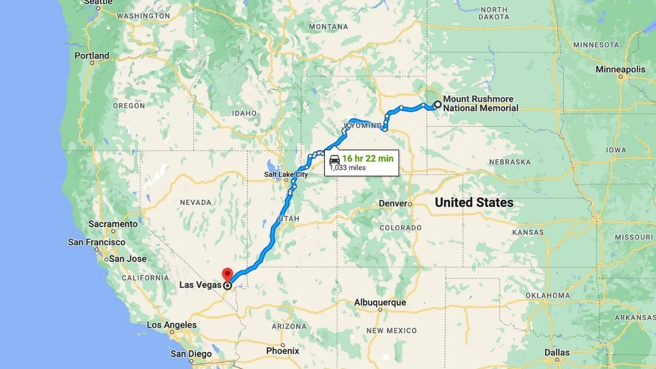 Las Vegas To Mount Rushmore Road Trip