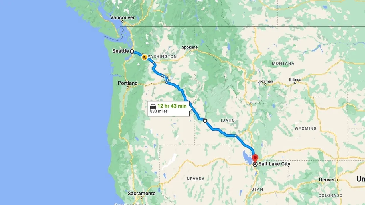 Seattle To Salt Lake City Road Trip