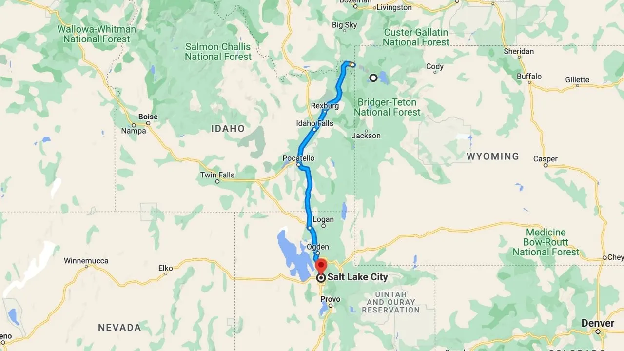 Yellowstone To Salt Lake City Road Trip